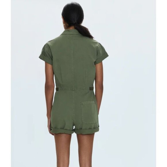 Pistola Parker Romper in Meadow Green Size Large Short Sleeve Shorts - Picture 2 of 9